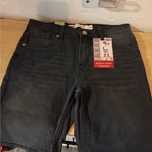 Boys Levi's Black Slim Fit Shorts - Size 16